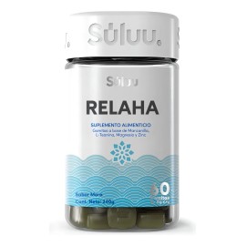 Suplemento Alimenticio para la Ansiedad y Estrs Acumulado Sluu Relaha Sensacin de Tranquilidad 60 Gomitas Manzanilla L-Teanina Magnesio y Zinc Sabor  