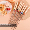 8 Pack Telescopic Barbecue Skewers Extendable 31-81cm Stainless Steel Marshmallow