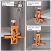 Wisoqu Cabinet Door Jig, 0-30mm Adjustable, Aluminum Alloy, Orange, Cabinet