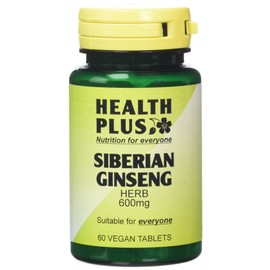 Health Plus Siberian Ginseng 600mg Energy Plant Supplement - 60 Tablets