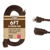 Cablectric - Cable de extensión café para exteriores de 6