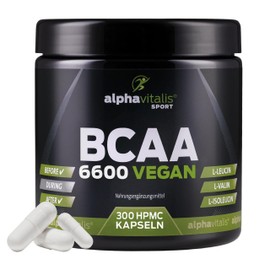 BCAA Kapseln 300 Stk. - 1100 mg BCAA pro Kapsel & Vitamin B6 - BCAA Kapseln hochdosiert - essentielle Aminosäuren L-Leucin, L-Valin, L-Isoleucin für Sportler - BCAA vegan Kapsel ohne Magnesiumstearat