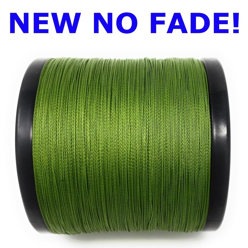 Reaction Tackle Braided Fishing Line NO Fade Low Vis Green