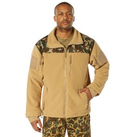 Rothco x Bear Archery Fred Bear Camo Spec Ops Tactical Fleece Jacket (US, Alpha, Medium, Regular, Regular, Fred Bear Camo)