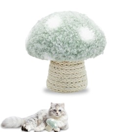 LuckyOpt Katze Minze Katze Spielzeug, niedliche Pelzpilze Form Katze Spielzeug, eingebaute Klang Stein Katze Kauen Spielzeug, geeignet für Zahnreinigung interakti (Grün)