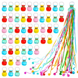 HOTPLACY 100 Pcs Hand Throw Streamers, Colorful Confetti Poppers with No Mess Streamers,Graduation Birthday & Engagement Party Favors Supplies