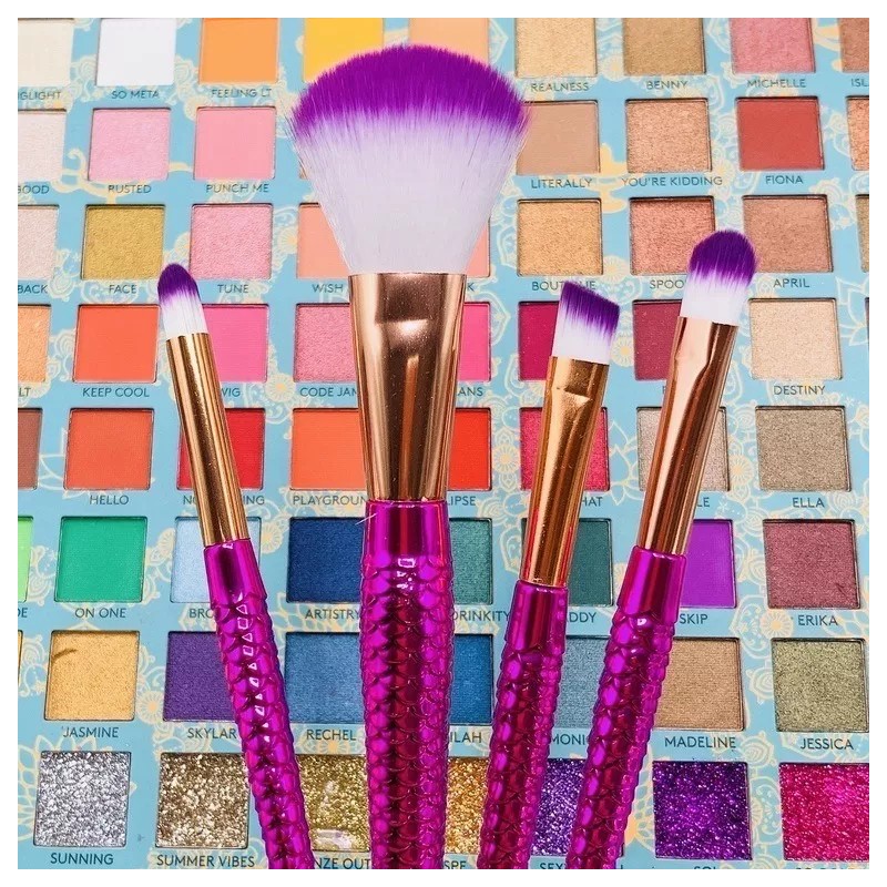KH Brochas Sirena Maquillaje 12 Sets De 4pz Mayoreo Regalo