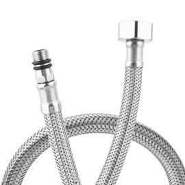 Pack of 2 Kitchen/Basin Monobloc Mixer Tap Connectors Flexible Pipes Tails British Standard Pipe M10 x1/2 Fitting 200mm Long