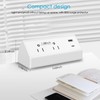 CCCEI Desk Clamp Power Strip with Outlets and USB Ports,