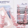 FEQO 36 Pcs Pink Eucalyptus Stems Artificial Leaves Faux Eucalyptus
