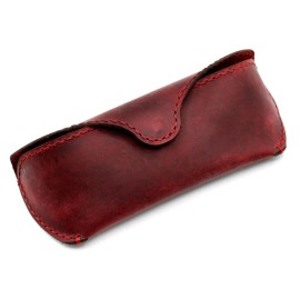 UD_MyMesken Genuine Leather Eyeglasses & Sunglasses Case with Magnetic Snap Closure