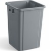 Mix.Home 19 Gallon Gray Square Trash Can, Plastic, Commercial Use