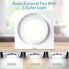 Bathroom Exhaust Fan with Light, 3000K/4500K/6000K Selectable, 110 CFM 1.0