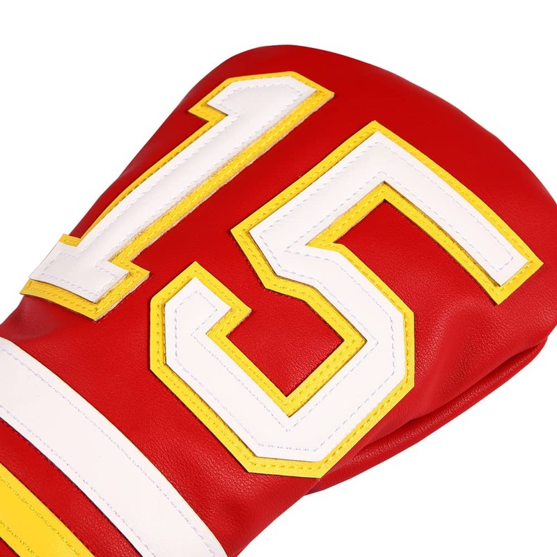 SHABIER Red Golf Head Cover with NO.15 Design for Driver