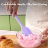 Purple Rubber Spatula for Kitchen Use, 10.8In Silicone Spatulas for