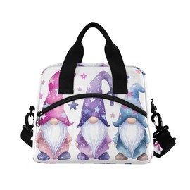 ALAZA Magic Gnomes Lunch Bags for Women Leakproof Crossbody Lunch Bag Lunch Cooler Bag with Shoulder Strap