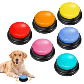 HIMOMO Conversation Button, Dog, Communication Button, Set of 6, Voice Recording Button, Pet Conversation Button, Pet Communication Button, Dog Agility, Exercise Equipment, Japanese Instruction Manual