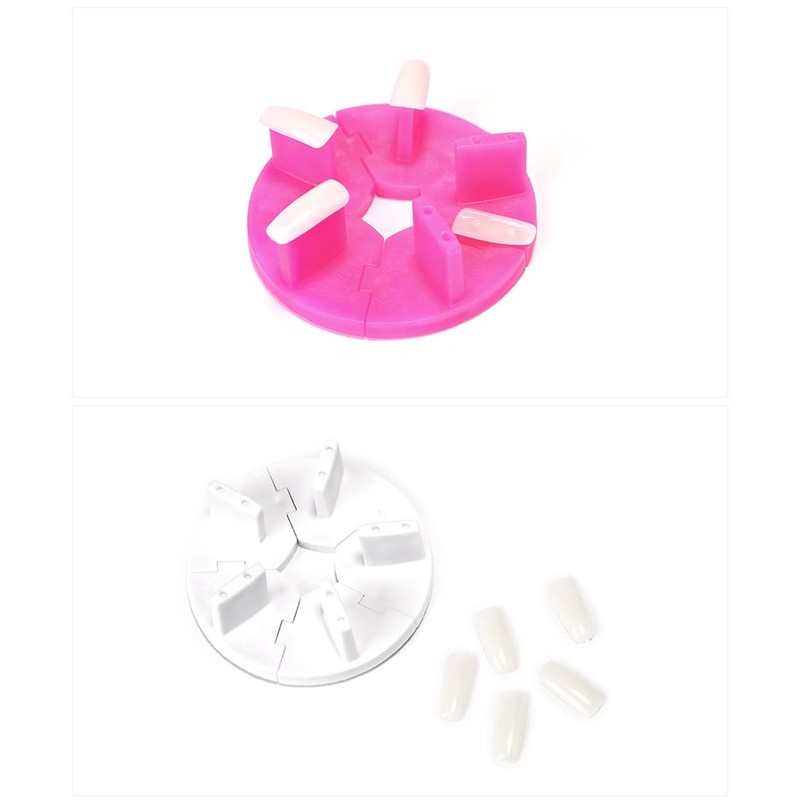 Rolabling Removable False Nail Art Tips Practice Display Stand Tool