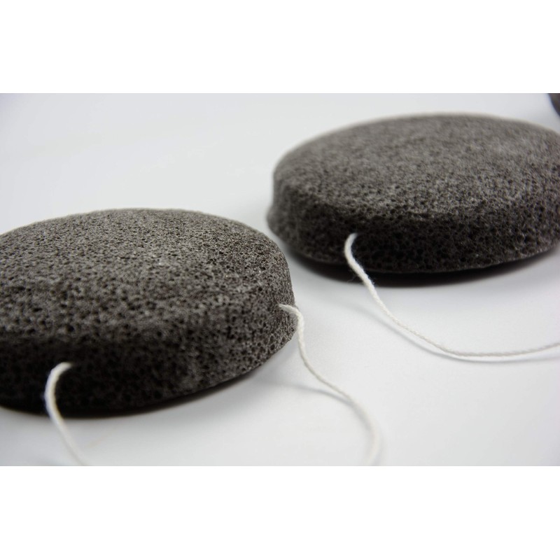 Konjac Sponge (Pack of 3), 100% Natural Face Exfoliating Cleansing