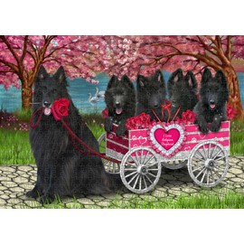 I Love Cart Belgian Shepherd Dog Jigsaw Puzzle for Adults - Animal Printed Interlocking Puzzle Game Artwork - Gift for Dog Lover's - 500 Pcs 20.5"x15"