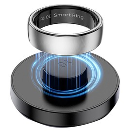 Yeforu Smart Ring Health Tracker Heart Rate Monitoring Blood Oxygen Sleep Tracking Exercise Pedometer Wireless Charging Case Included Waterproof Smart Rings for Women Men