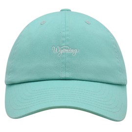 JPAK Wyoming Calligraphy Premium Dad Hat Embroidered Cotton Baseball Cap Wyoming Calligraphy Mint