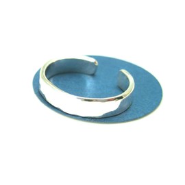 Sterling Silver Toe Ring, Hammered Texture