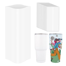 HTVRONT Shrink Wrap for Sublimation Tumblers 8 X 12 Inch - 60PCS Sublimation Shrink Wrap Sleeves, Heat-Resistant Tumbler Shrink Wrap Film