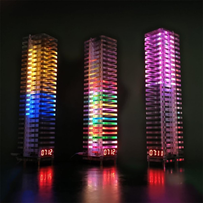 DONGKER TWE-24 Coloured Spectrum Indicator Kit, DIY Kit, Voice Control,