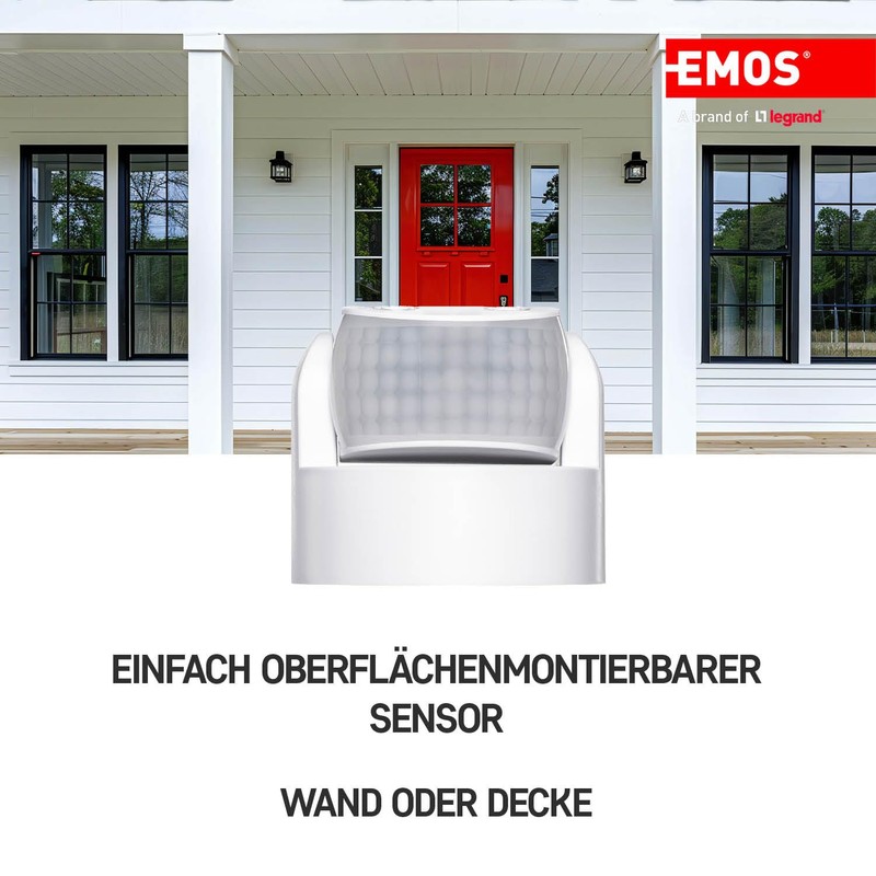 EMOS G1240 Infrared Motion Sensor IP65 for Indoor and Outdoor