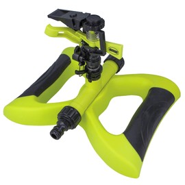 Amig - Sectoral sprinkler with skate base, 190 x 240 mm, with quick and easy connection, irrigation area up to 243 m², ABS plastic, pistachio green and black