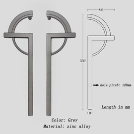 WJXFHTD 2Pack Art Deco Cabinet Pulls Zinc Alloy Modern Simple Handle Handles for Cabinets and Drawers Gold Suitable for Closet, Cabinet Door Pulls (Grizzly)