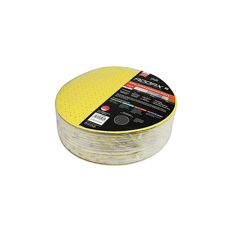 TIMCO Drylining Sanding Discs 120 Grit Yellow - 225mm
