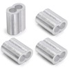 Jamiikury 24pcs M6 Aluminum Cable Crimps, Crimping Loop Sleeve Wire