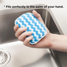 Kilo Non Scratch Washing Up Super Scrubby Sponge/Scouring Pad, Double Sided Eco Freindly Cotton Mini Cleaning Cloth Scourer (Set of 2)