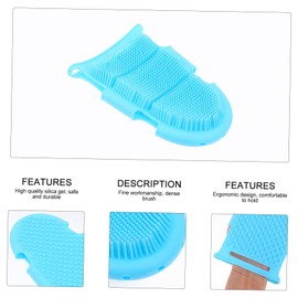 CAXUSD Essential Oil Compatible Shower Sc Brush Handle Boys and Girls Bath Brush for Exfoliating Random Color