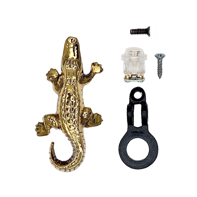 Alligator Doorbell Ringer - Brass,