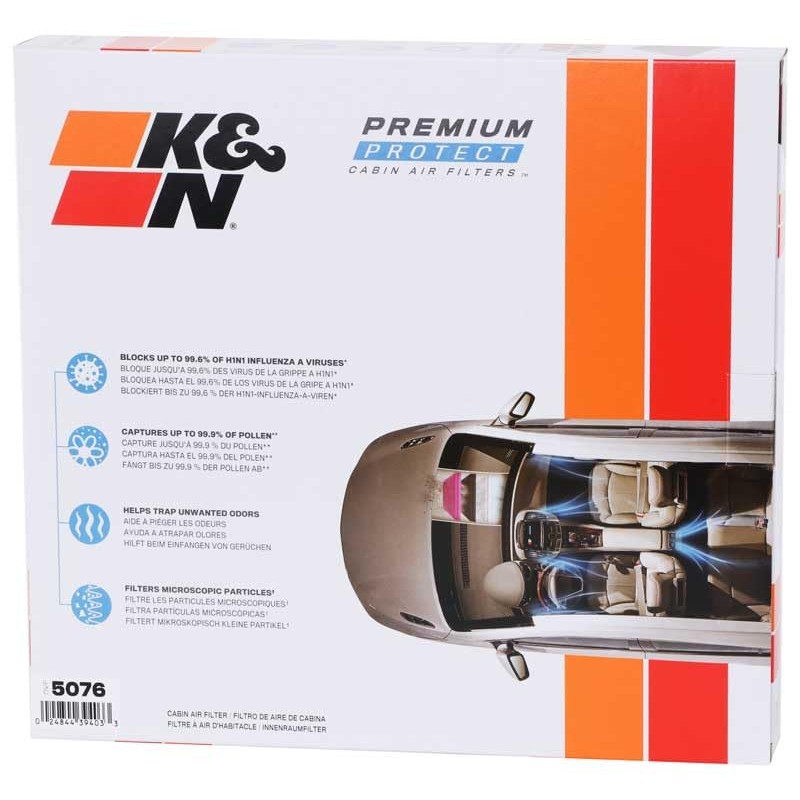 K&N Filters Cabin Air Filter Dashboard Activated Carbon DVF5076