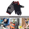 HANDLANDY Mens Utility Work Gloves, Flexible Mechanic Gloves Touch Screen，Breathable