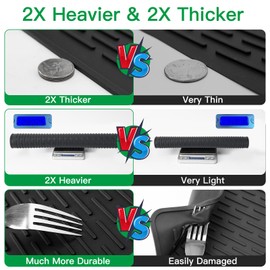 LONGKING 2X Thicker Stove Top Cover for Electric Stove - Silicone Stove Mat for Glass Top Stove, Glass Cooktop Protector, Dish Drying Mats For Kitchen, Range Covers for Electric Stove (Grey, 28 x 20)