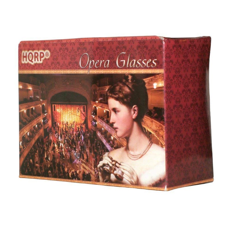 HQRP - Binocolo da opera 3 x 25, nero con