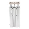 3 Stem Pneumatic Cylinder Aluminum Alloy Double Acting Air Cylinder