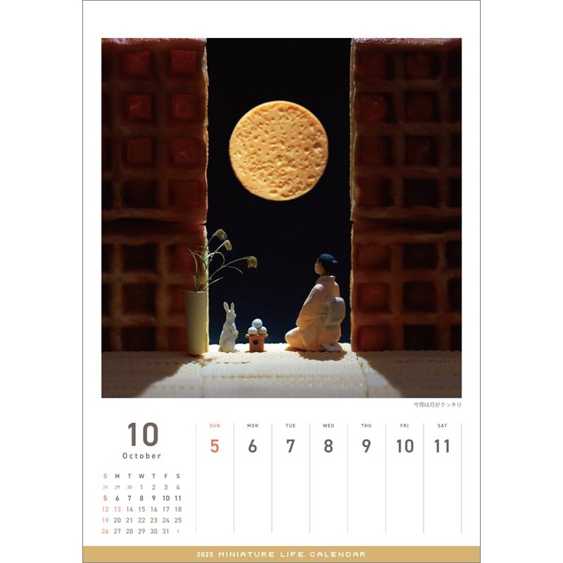 Hagoromo CL25-0466 MINIATURE LIFE CALENDAR 2025 Wall Calendar