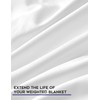 YnM Cotton Duvet Cover for Weighted Blankets (White, 36''x48'')