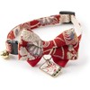 Necoichi Kabuki Charm Bow Tie Cat Collar (Red)