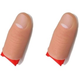 2Pcs Thumb Tip Magic Tricks Fake Thumb Tip Silk Vanish Magic Disappearing Silk Fake Thumb Tip Magic Trick Gimmick Magician Accessory and Practical Jokes Magic Tricks Making Objects Appear Disappear