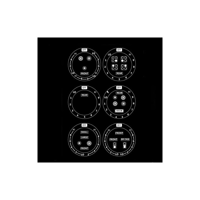 6 Stove dials Sticker for Burner cooktop hob Cooker top