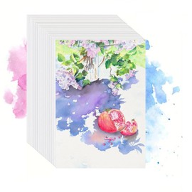 80 Sheets Watercolour Paper, A6 Watercolour Pad 300 g/m², Watercolour Paper Cards, Watercolour Paper for Children, Students, Teachers, Artists, White Watercolour Paper, Drawing Paper for Watercolour
