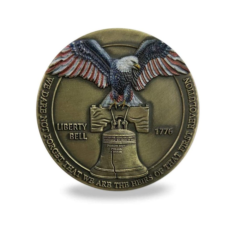 US Liberty Bell Coin Don't Tread on Me Challenge Coin