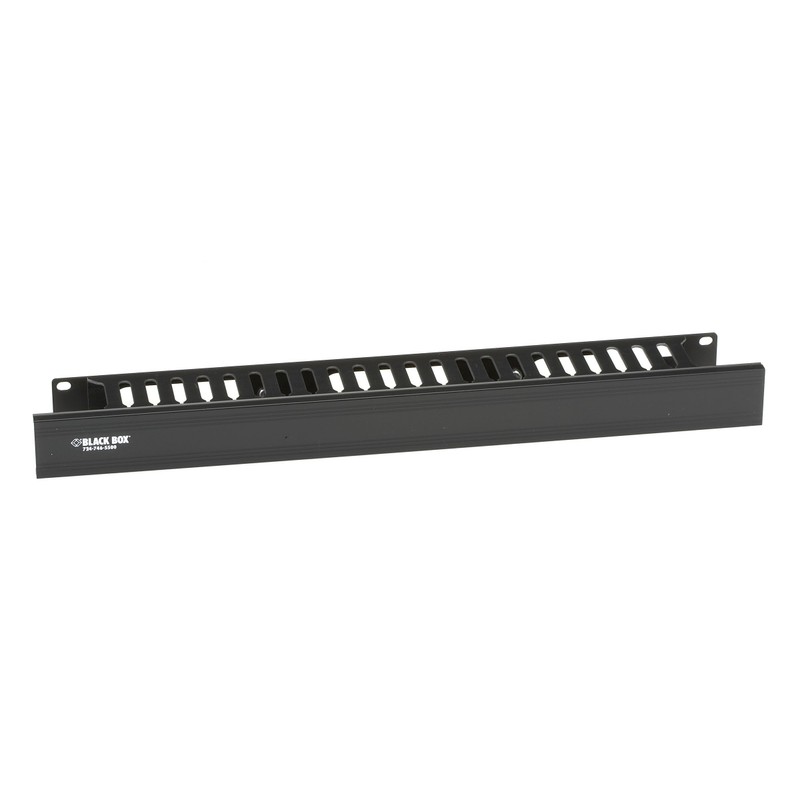 Black Box 1U Horizontal 19" IT Rackmount Cable Manager Single-Sided